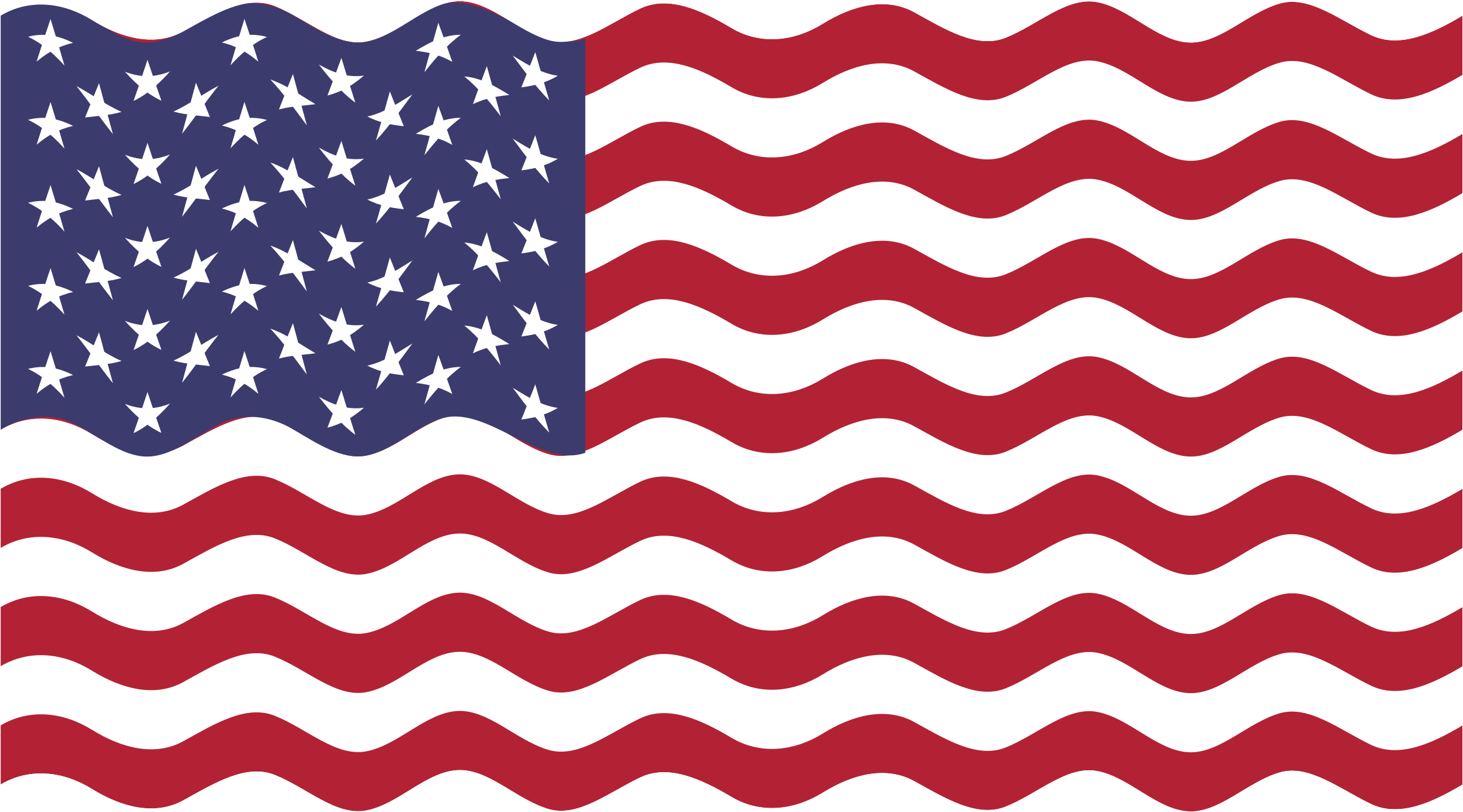 This Free Icons Png Design Of America Usa Flag Wavy Clipart (2400x1331), Png Download