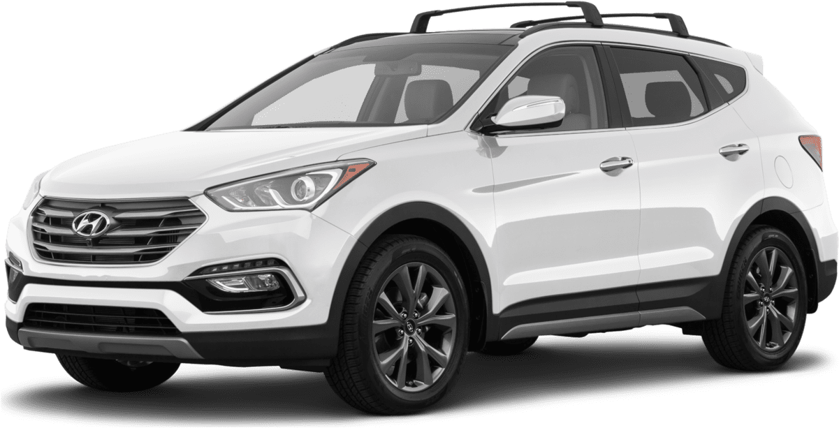 Hyundai Santa Fe Sport 2018 White Clipart (1200x628), Png Download