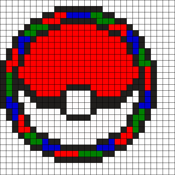 Pokemon Dreamcatcher Perler Bead Pattern - Smash Bros Logo Pixel Art Clipart (610x610), Png Download