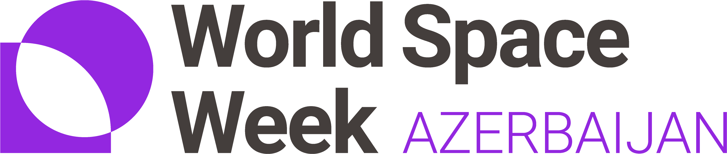 World Space Week Azerbaijan-03 - Graphic Design Clipart (3571x1226), Png Download