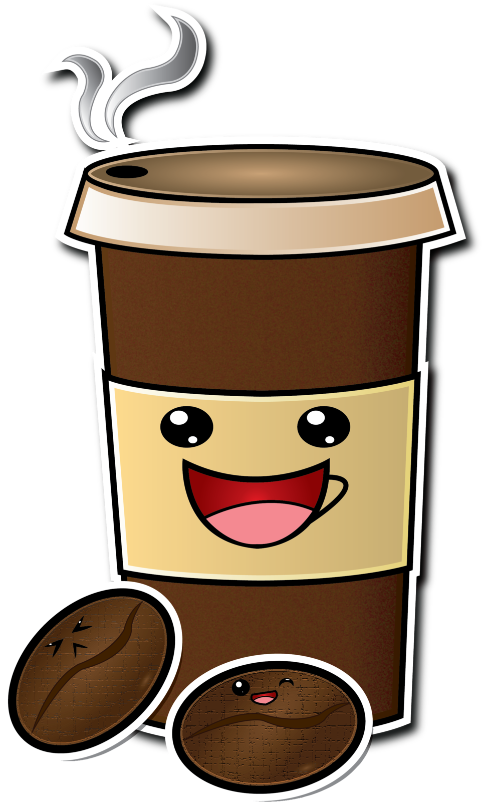 Coffee To Go Png - Coffee Cartoon Png Clipart (1024x1661), Png Download