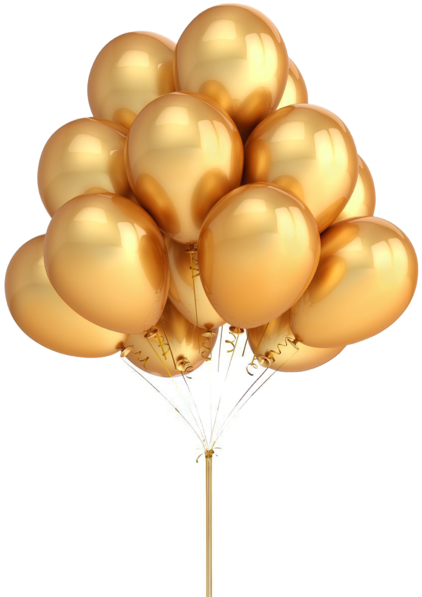 Gold Balloon - Gold Color Balloons Clipart (600x600), Png Download