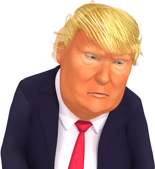 #trumpstickers Depressed Trump 3d Caricature Emoji - Gentleman Clipart (618x618), Png Download