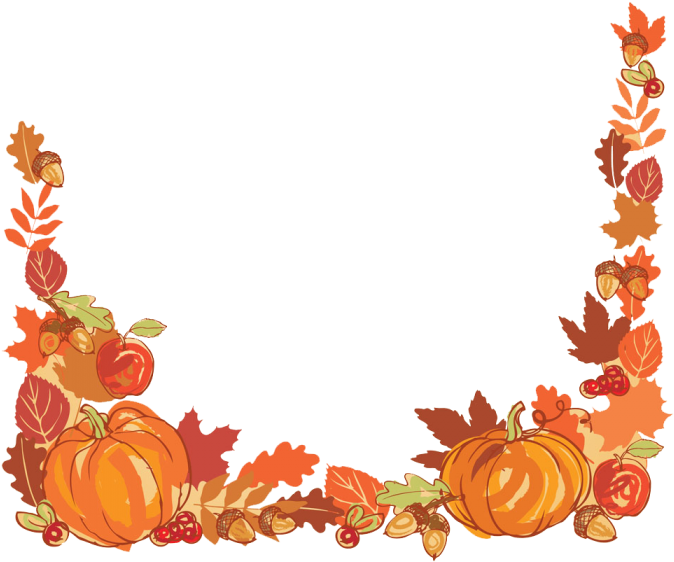 Autumn Pumpkin Png - Thanksgiving Frame Png Clipart (700x700), Png Download