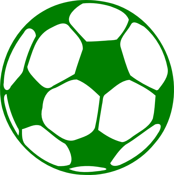 Green Football Clip Art At Clker - Football In Black And White - Png Download (594x597), Png Download