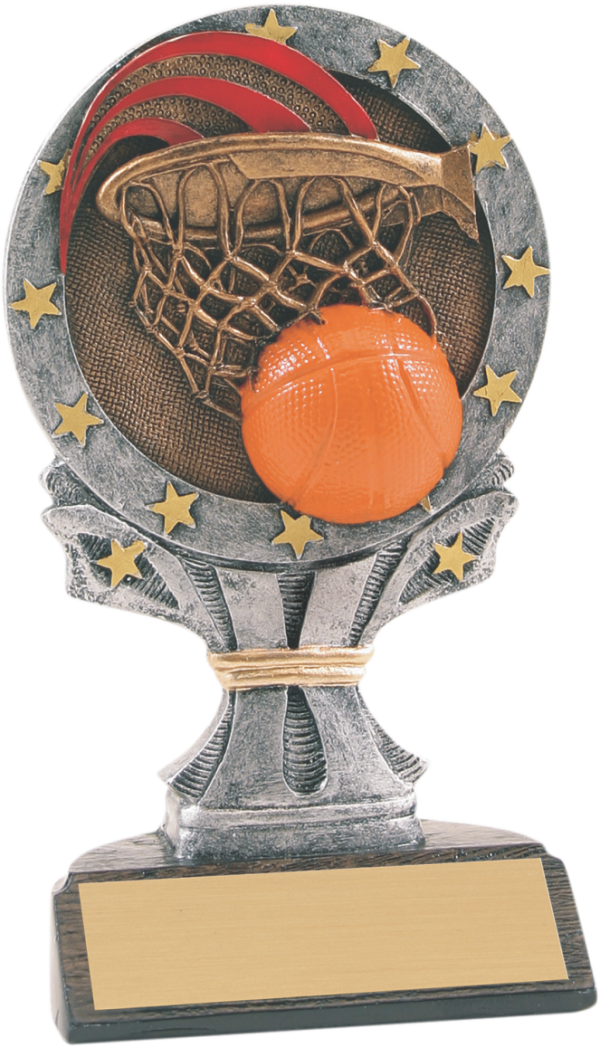 6 1/4″ Basketball All Star Resin - Resin Clipart (600x1047), Png Download