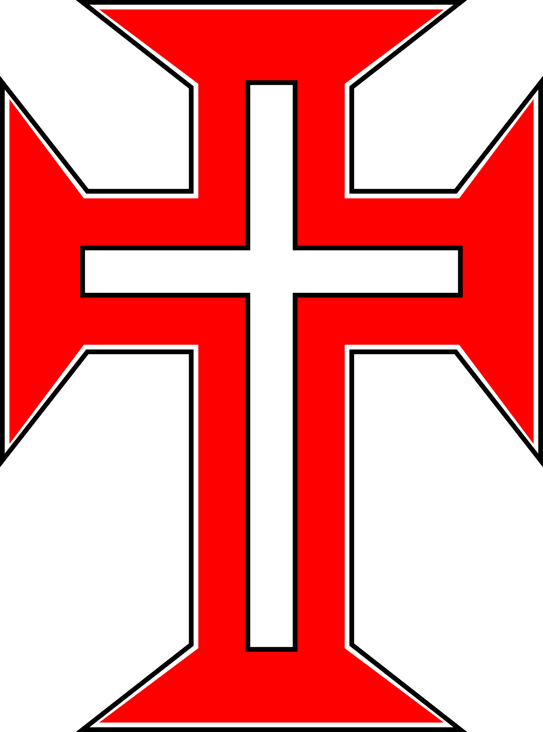 Order Of Christ Cross Image Free - Red Jesus Cross Png Clipart (1781x2400), Png Download