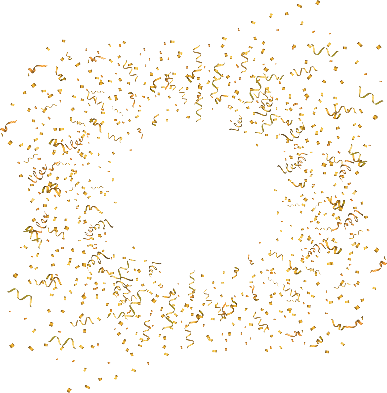 1557 X 1579 6 - Gold Confetti Vector Png Clipart (1557x1579), Png Download