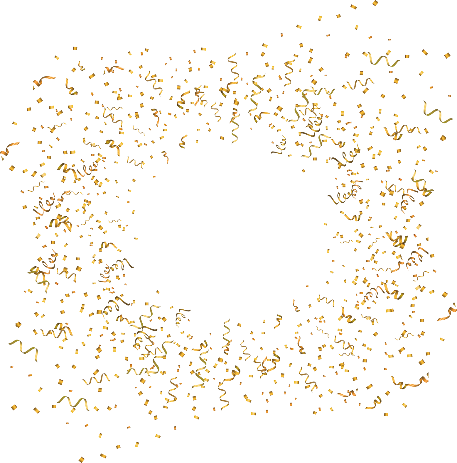 Download 1557 X 1579 6 - Gold Confetti Vector Png Clipart Png Download