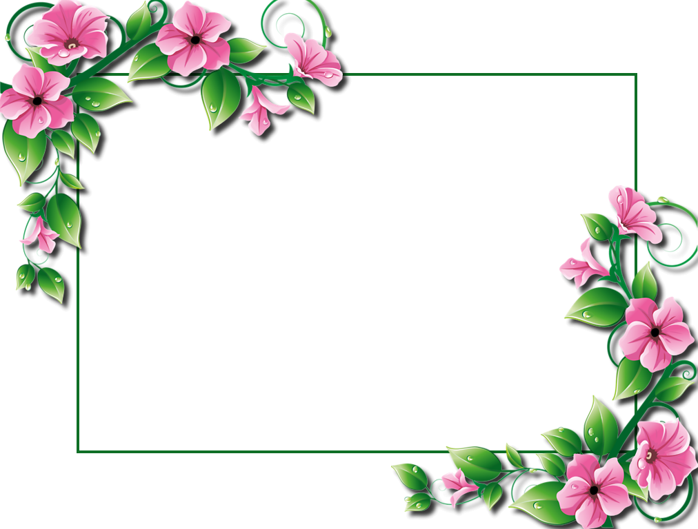 Floral Wreaths, Frames, Backgrounds, Moldings, Flower Clipart (1012x768), Png Download
