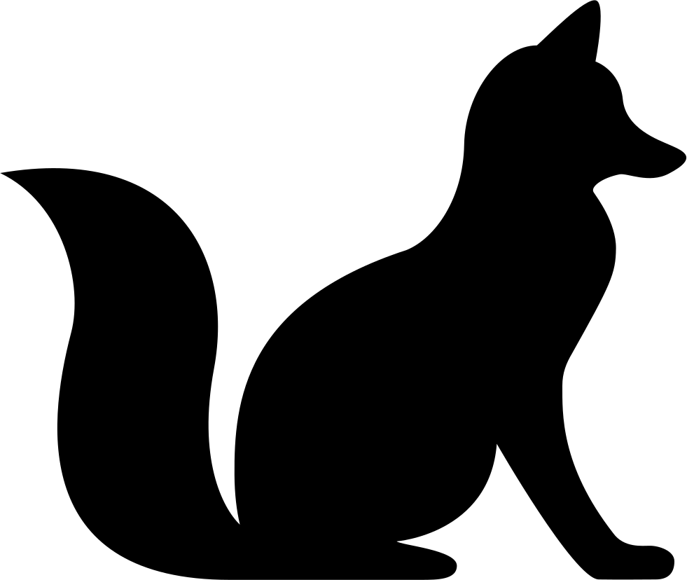 Sitting Fox Silhouette At Getdrawings - Fox Sitting Silhouette Clipart (981x828), Png Download