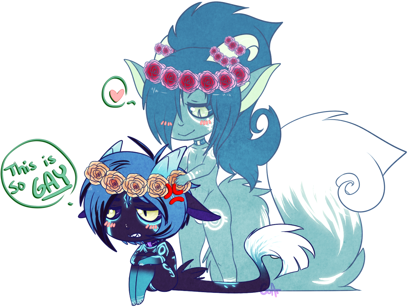 Gay Flower Crowns - Cartoon Clipart (1338x1032), Png Download