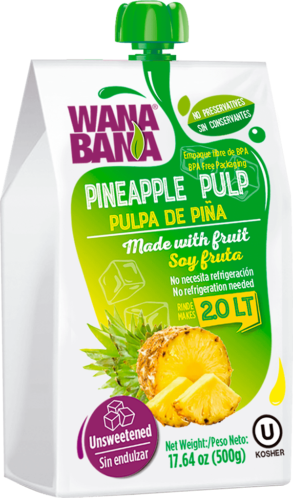 Pineapple Piña Fruit Pulp 500g - Natural Foods Clipart (600x1018), Png Download