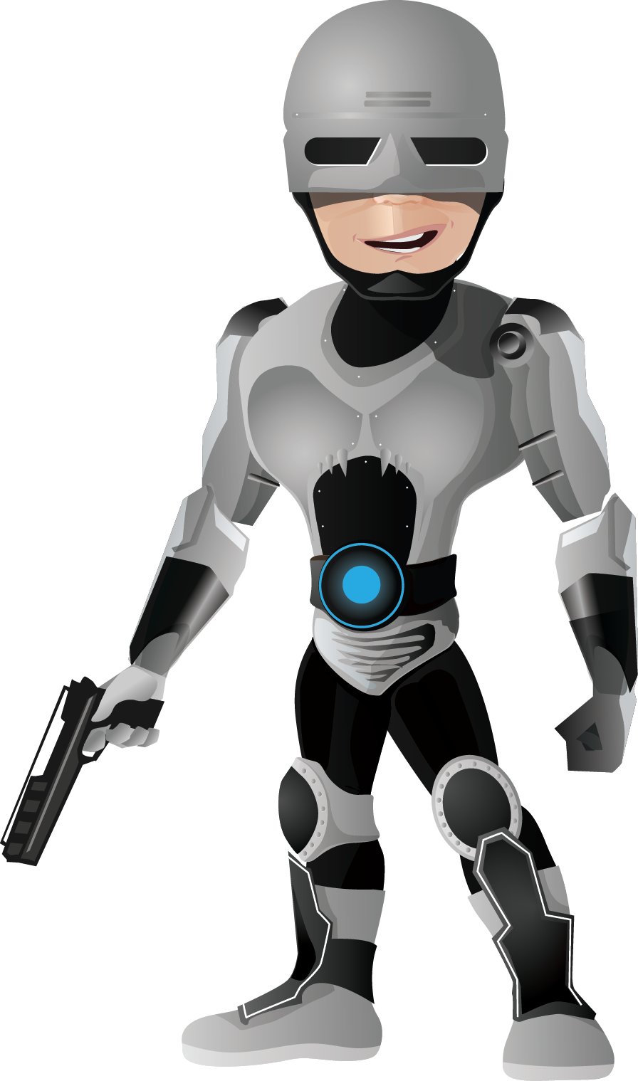 Robocop Clipart - Png Download (896x1519), Png Download