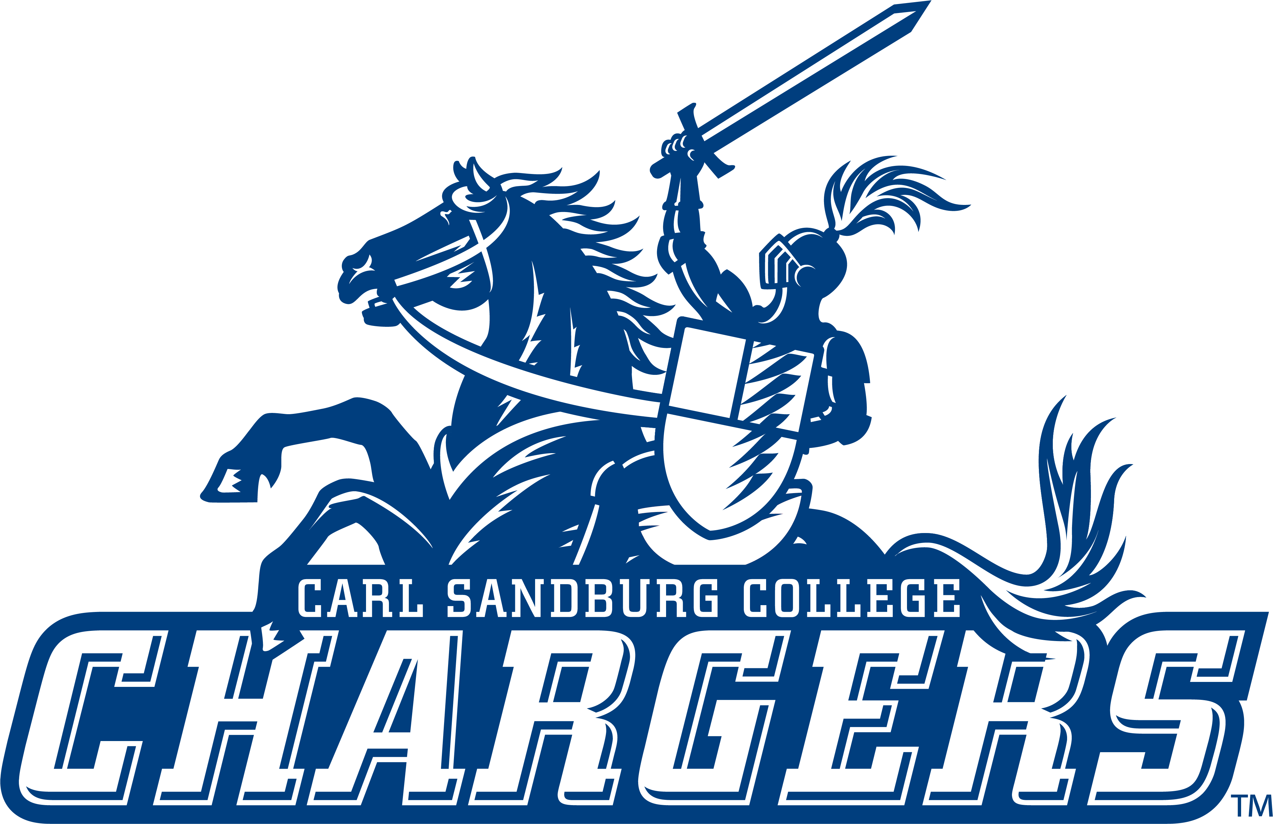 Chargers Blue & White - Carl Sandburg College Chargers Clipart (4116x2732), Png Download