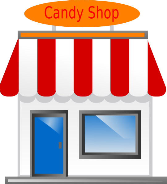 Shop Candy Clipart - Candy Shop Cartoon - Png Download (540x593), Png Download