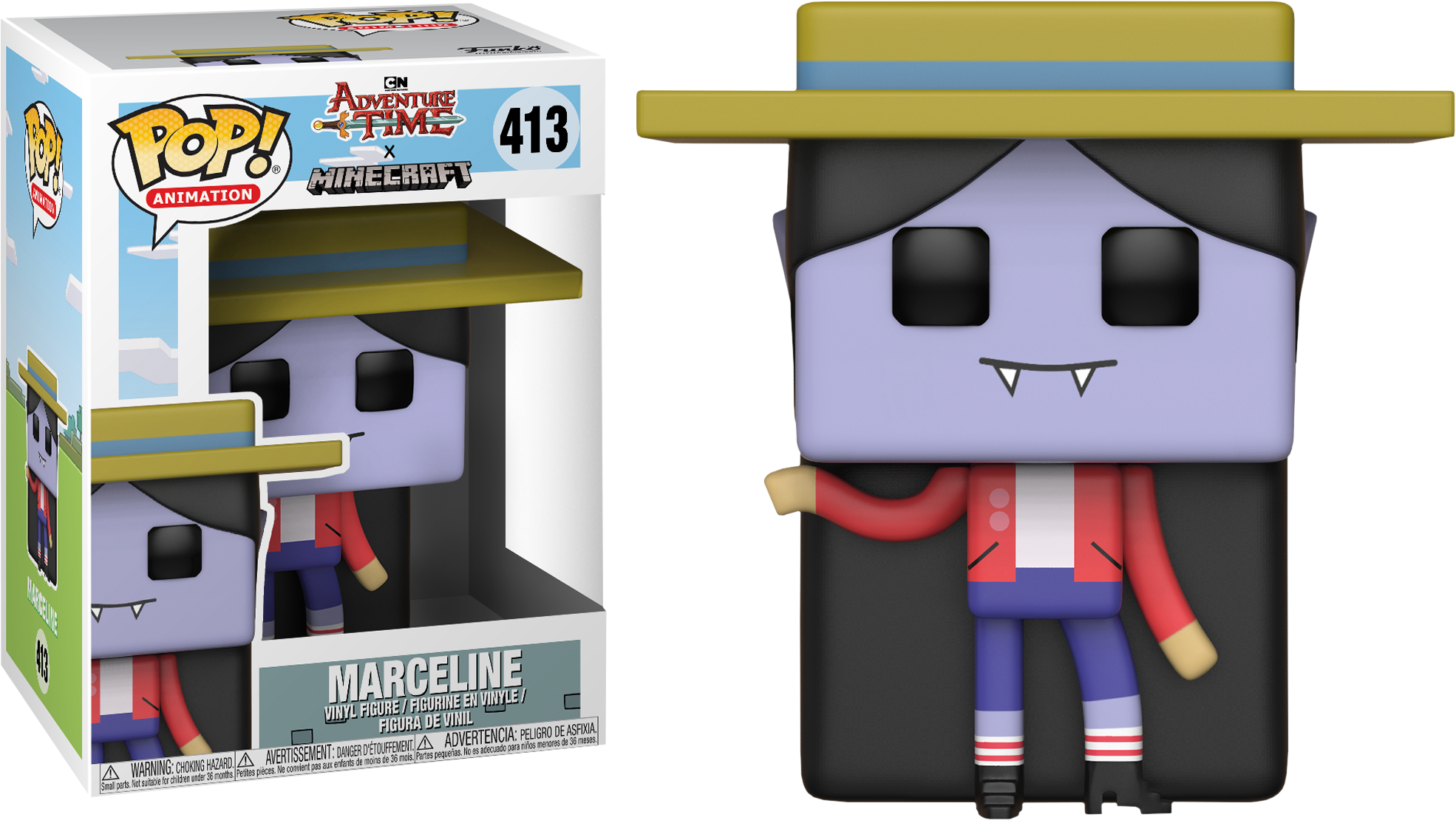 Marceline Minecraft Funko Pop Vinyl Figure - Marceline Pop Vinyl Clipart (1970x1110), Png Download