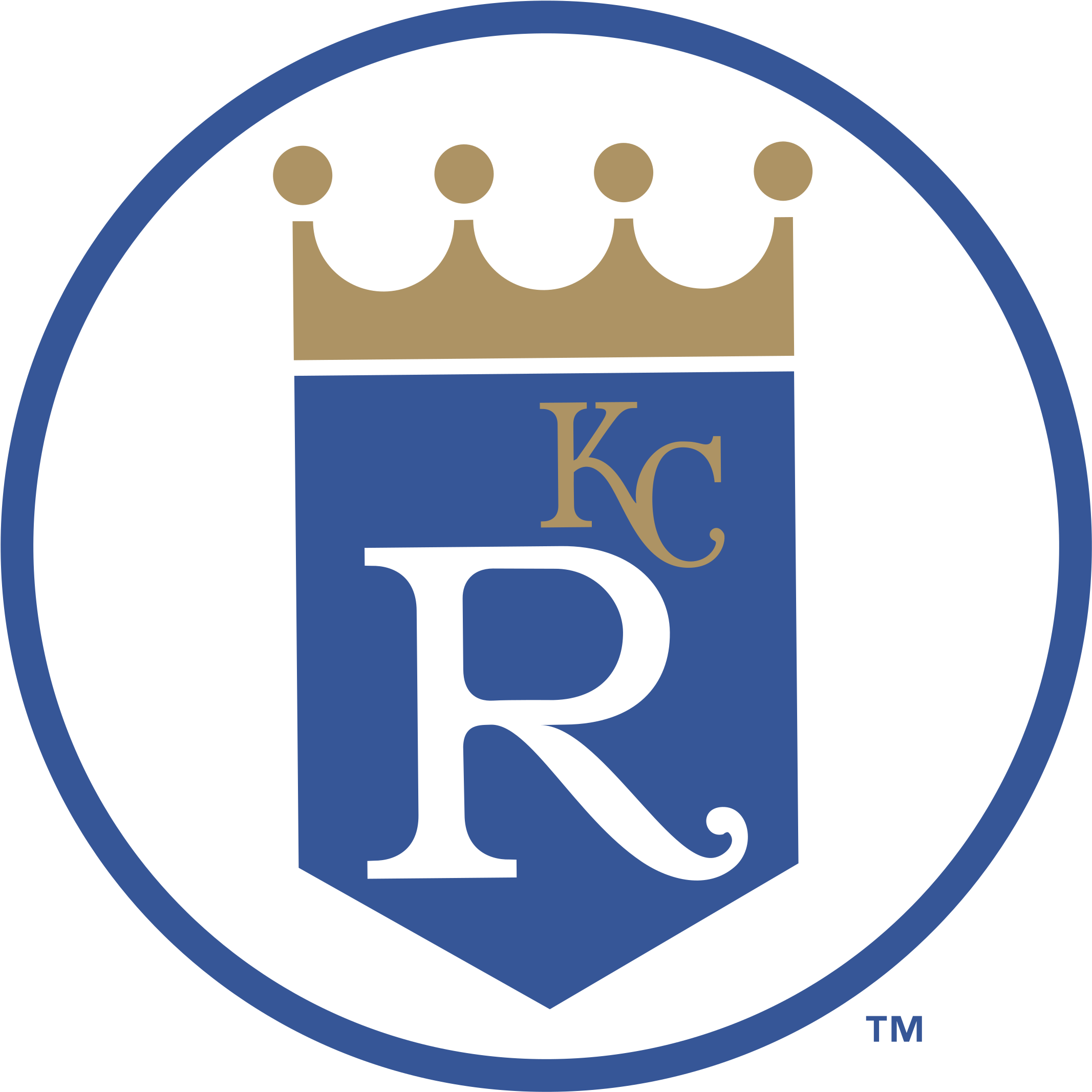 Kansas City Royals 5 Logo Png Transparent - Kansas City Royals 1985 Logo Clipart (2400x2400), Png Download