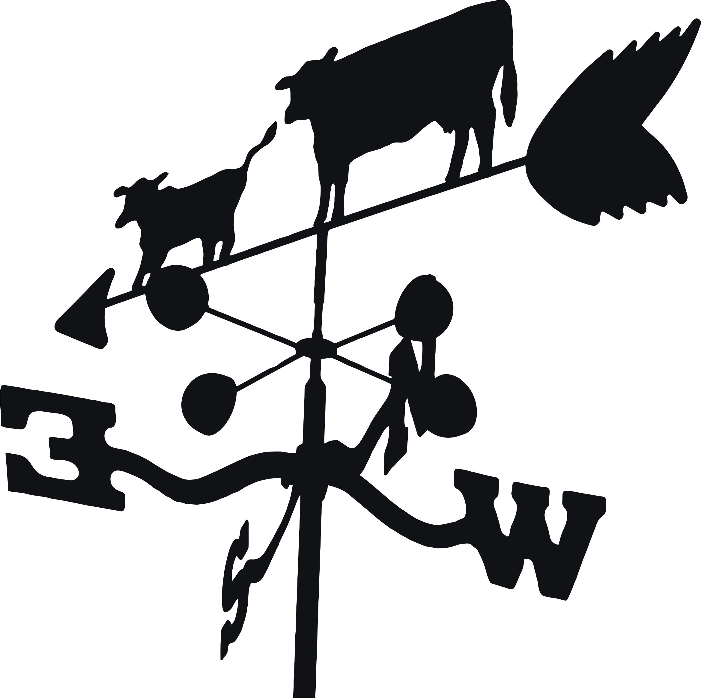 This Free Icons Png Design Of Weathervane Silhouette Clipart (2338x2328), Png Download