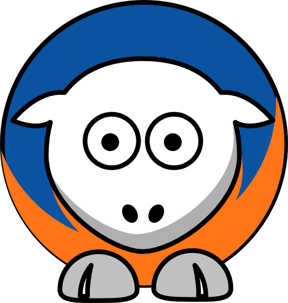 Sheep New York Knicks Team Colors Svg Clip Arts 564 - Png Download (564x594), Png Download