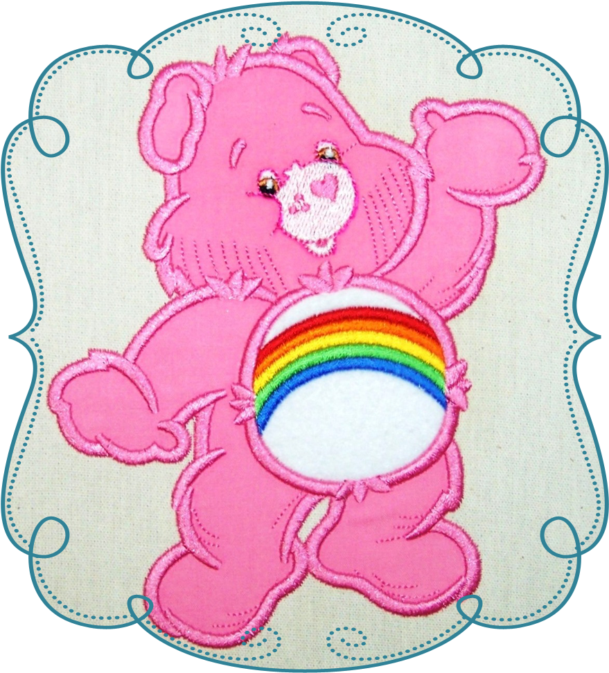 Colorful Cuddle Bear - Embroidery Pattern My Little Pony Clipart (1000x1000), Png Download