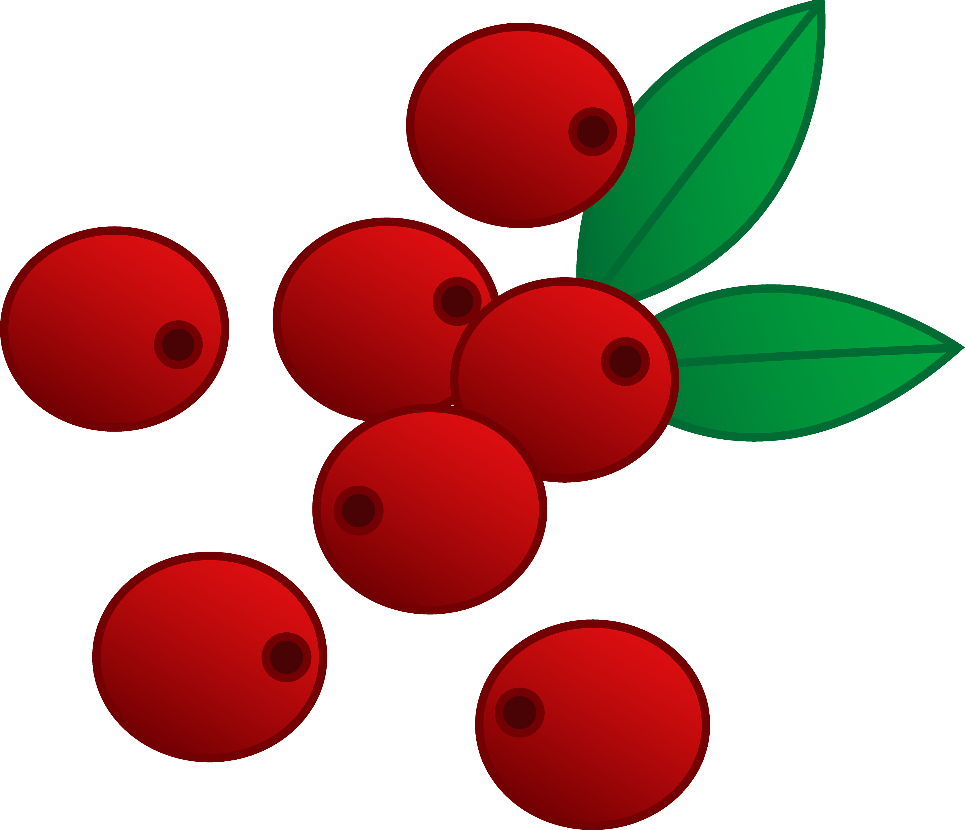 Fall - Red Berries Clip Art - Png Download (3345x2877), Png Download