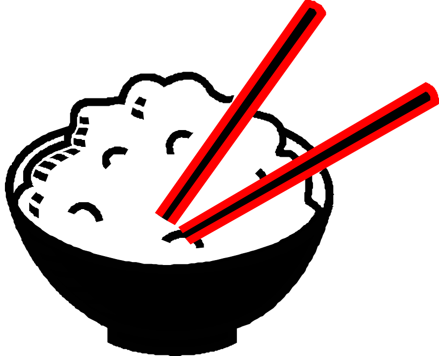 Rice, Bowl, Chopsticks, Asian, Food, Drawing, Chinese Clipart - Large Size  Png Image - PikPng
