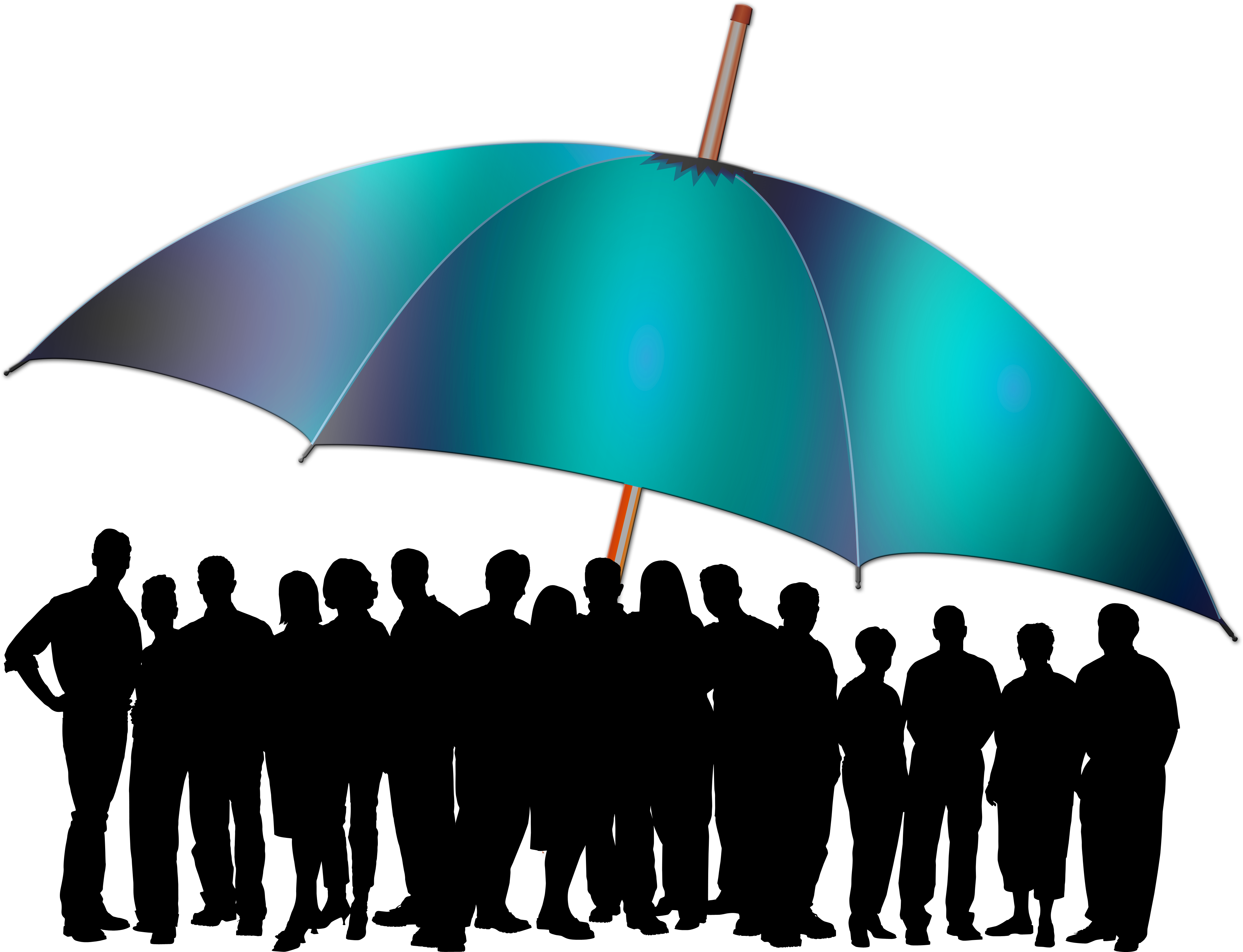 Person Man Woman Child Silhouette Under Blue Color - Consumer Protection Act 1986 Clipart (4961x3508), Png Download