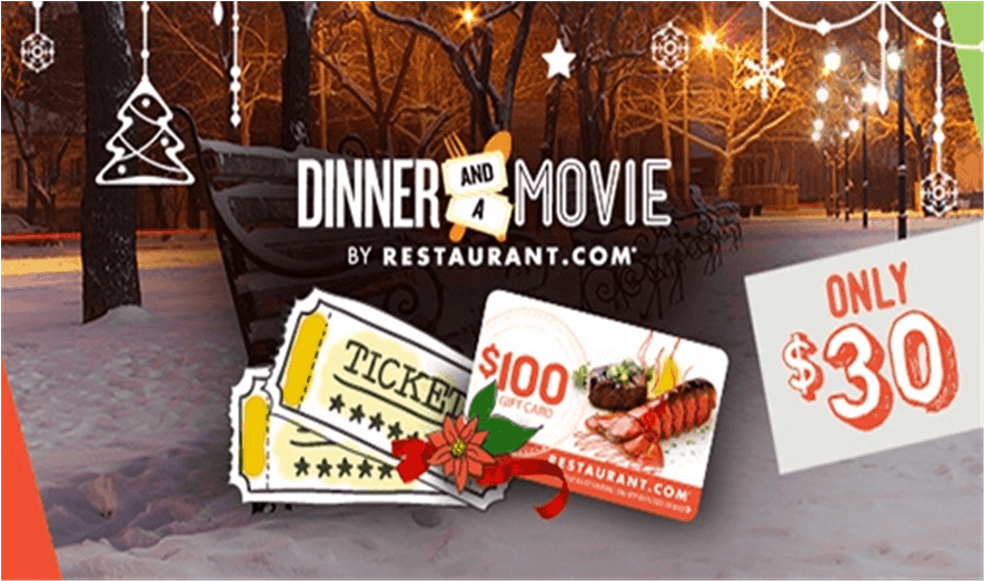 $100 Worth Of Dinner And 2 Movie Tickets For $30 - Flyer Clipart (1200x628), Png Download