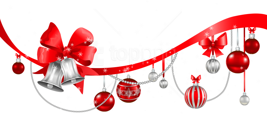 Christmas Ornament Png - Merry Christmas Decoration Png Clipart (850x365), Png Download