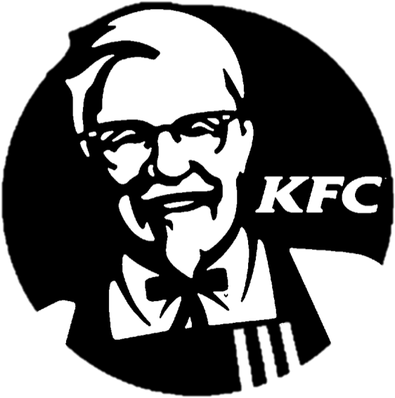 Kfc Symbol Png Logo - Kfc Logo Black And White Clipart (1028x772), Png Download