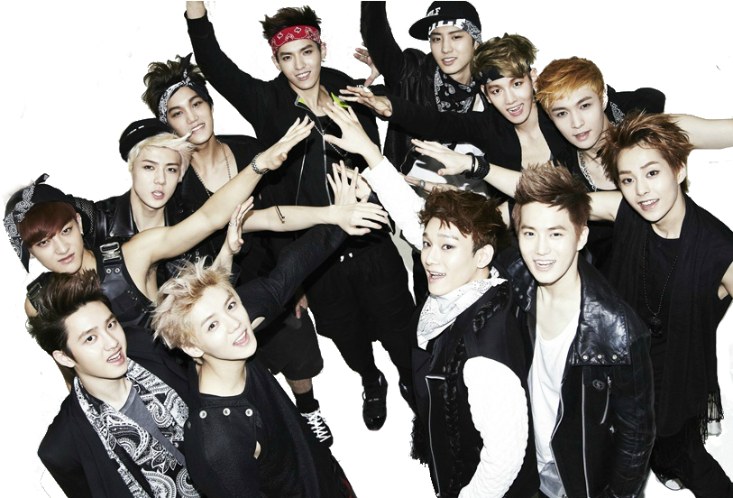 Korean K Pop Band Clipart (822x551), Png Download