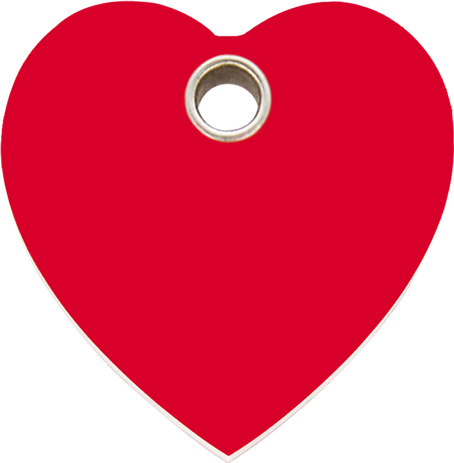 Red Dingo Plastic Tag Heart Red 04 Ht Re - Heart Tag Clipart - Png Download (1500x1500), Png Download