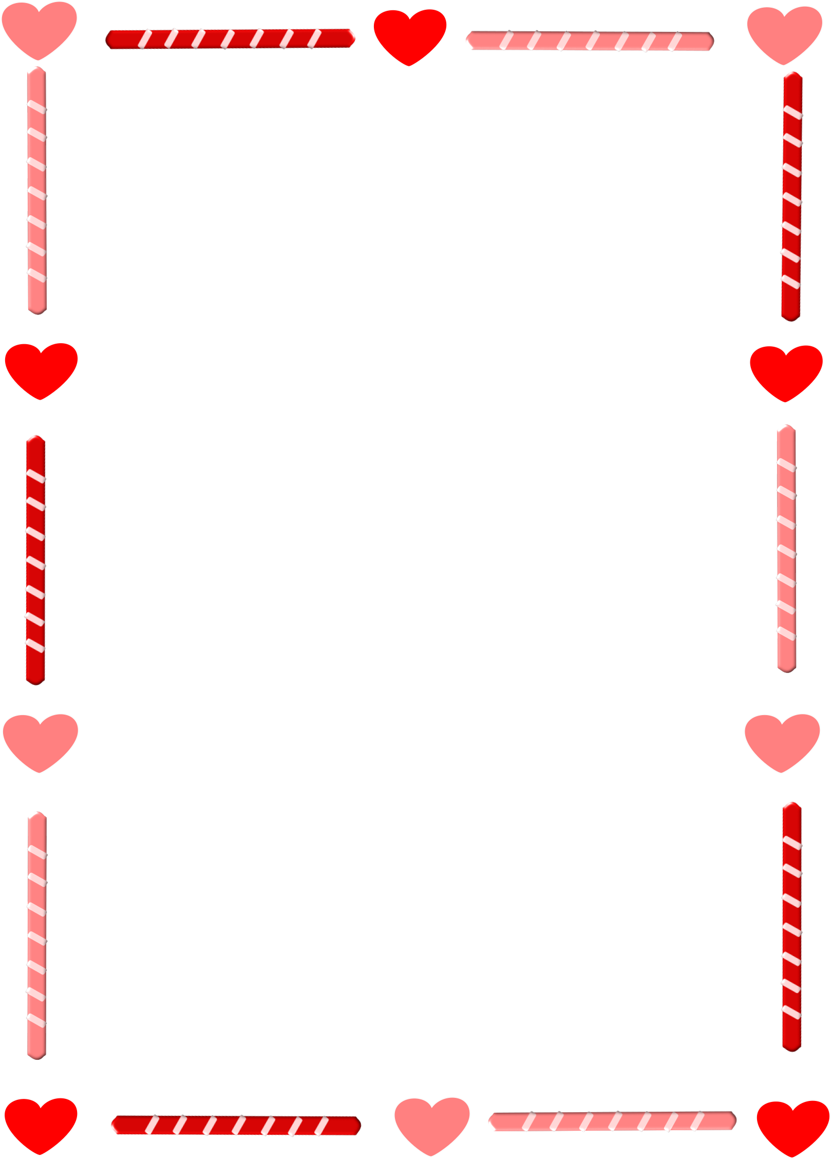 Baseball Png Border - Valentines Day Border Clip Art Transparent Png (1697x2400), Png Download