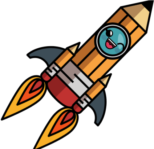 Pencil Rocket Ship Clipart (640x480), Png Download