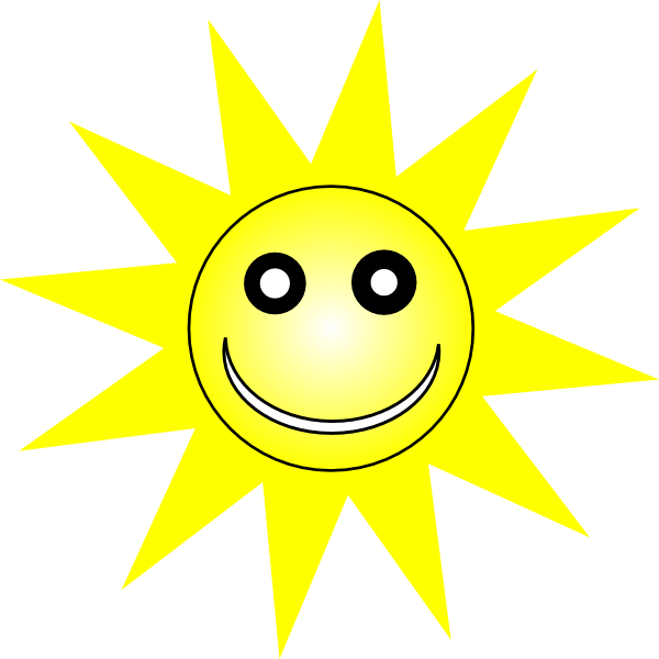Happy Sun Smiley Happy Yellow Sun Clip Art At Vector - Sun Moon And Star - Png Download (600x600), Png Download