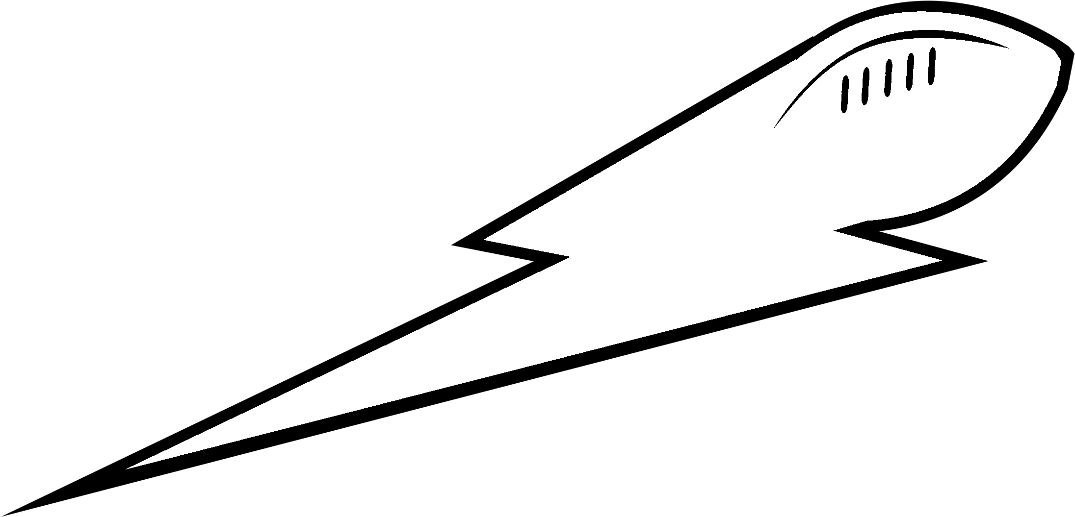 Lincoln Lightning Logo Black And White - Line Art Clipart (2400x2400), Png Download