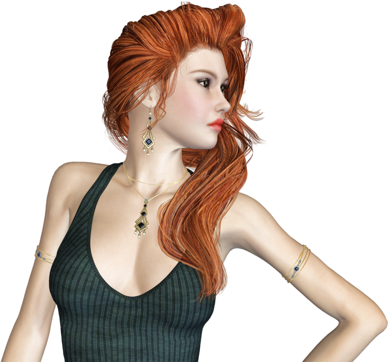 Female Png - Redhaired Beauty Clipart (1024x732), Png Download
