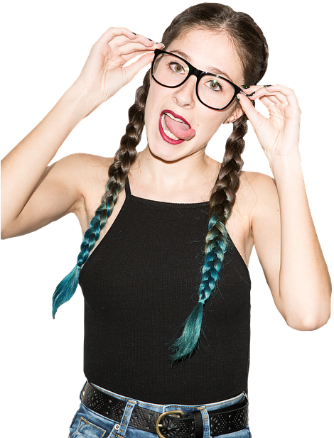 Hairs, Girl, Female, Specs, Hands, Elbow, Fashion, - Si Un Cambio De Lentes Mejora Tu Vista Un Cambio De Clipart (480x720), Png Download