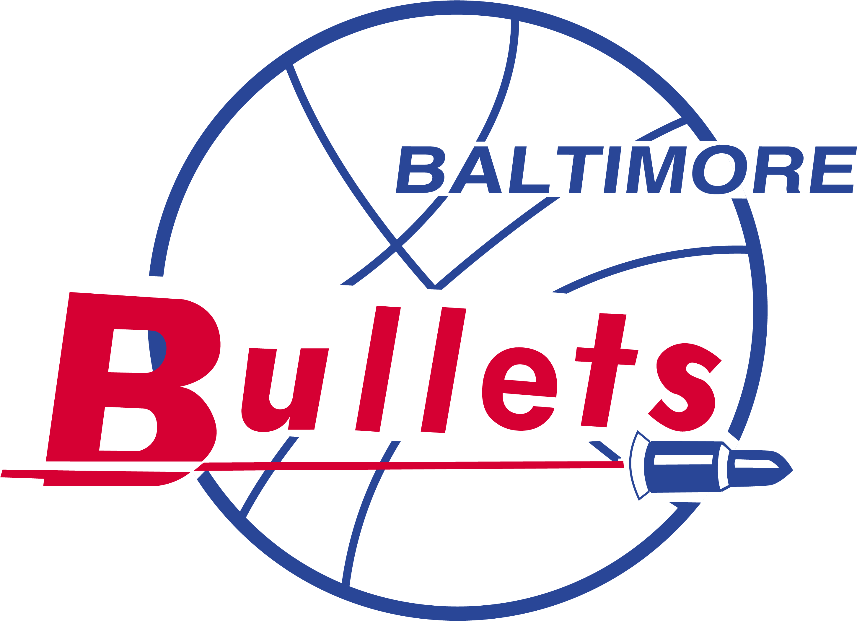 Emblem Washington Wizards - Baltimore Bullets Logo Clipart (3840x2160), Png Download