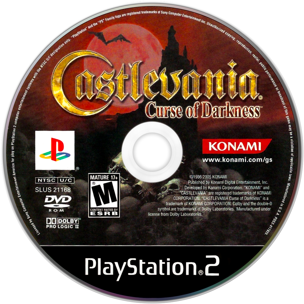 Castlevania Curse Of Darkness Details Launchbox Games - Cd Clipart (1024x1024), Png Download
