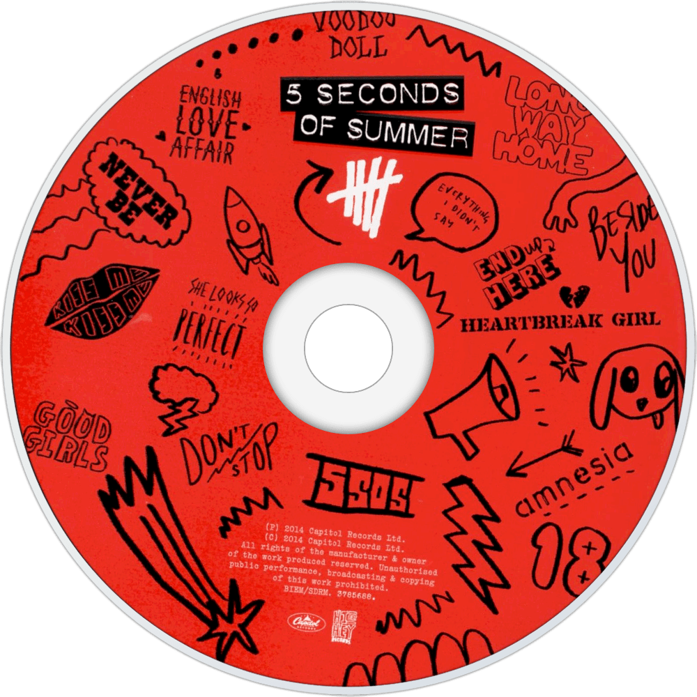 5 Seconds Of Summer Album Cover - 5 Seconds Of Summer Clipart (1000x1000), Png Download