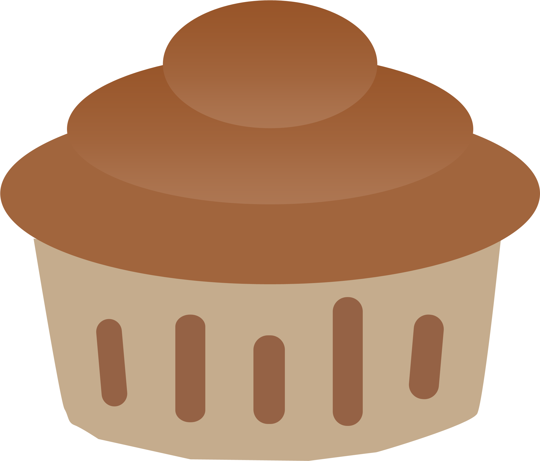 Vanilla And Chocolate Cupcake Clipart - Clipart Chocolate Cupcake - Png Download (2300x2000), Png Download