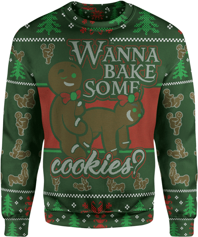 Wanna Bake Some Lunafide - Baking Cookies Christmas Sweater Clipart (800x800), Png Download