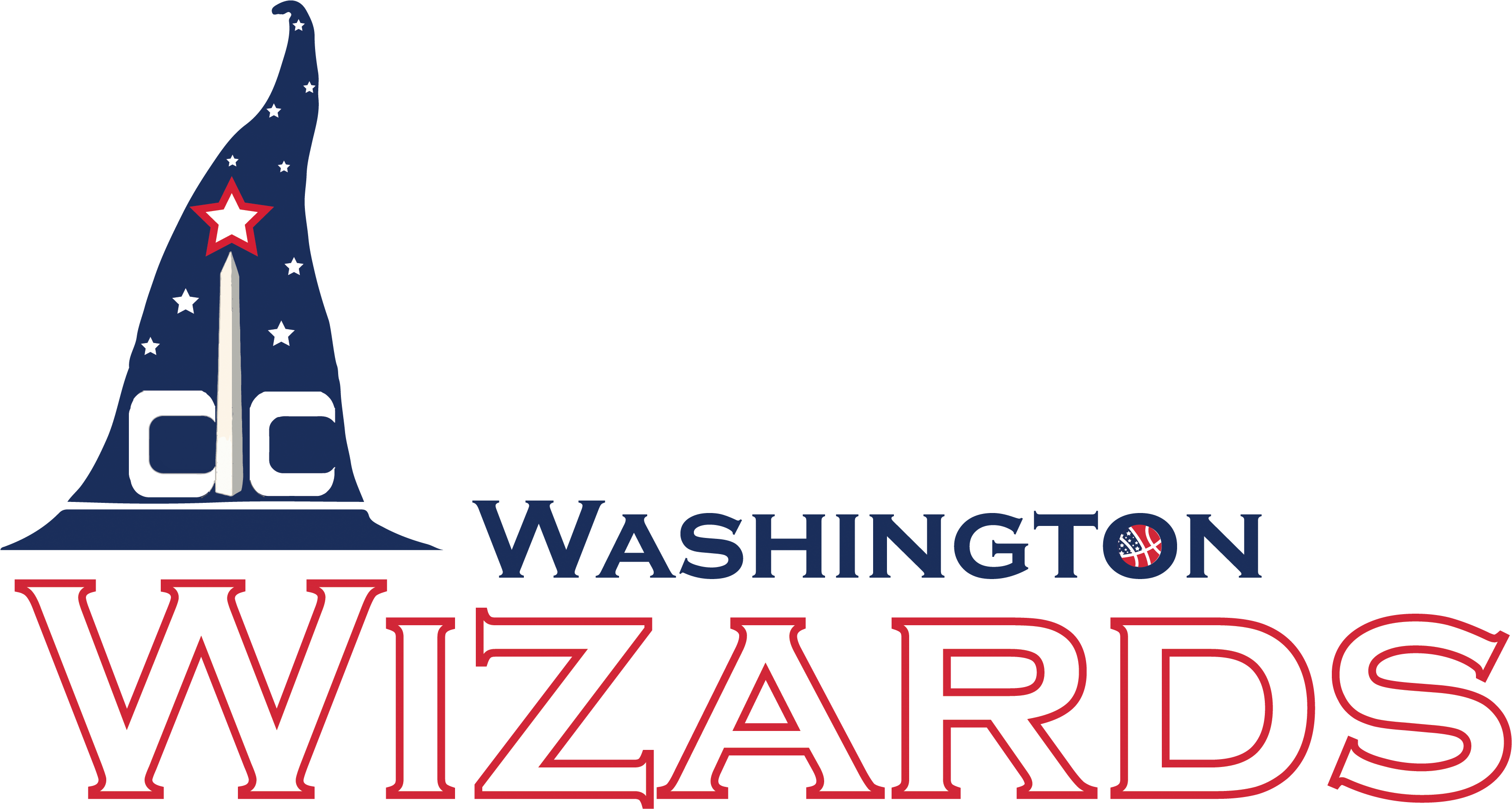 Primary Washington Wizards Nba Logo - Washington Wizards Logo Redesign Clipart (3314x1751), Png Download