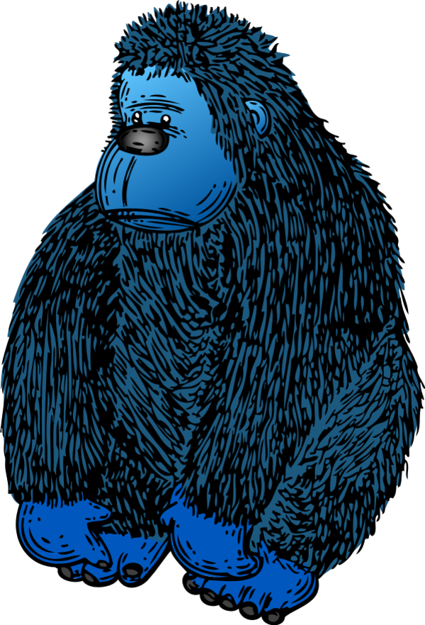 Free Gorilla Clip, Download Free Clip Art, Free Clip - Gorilla Clip Art - Png Download (600x882), Png Download