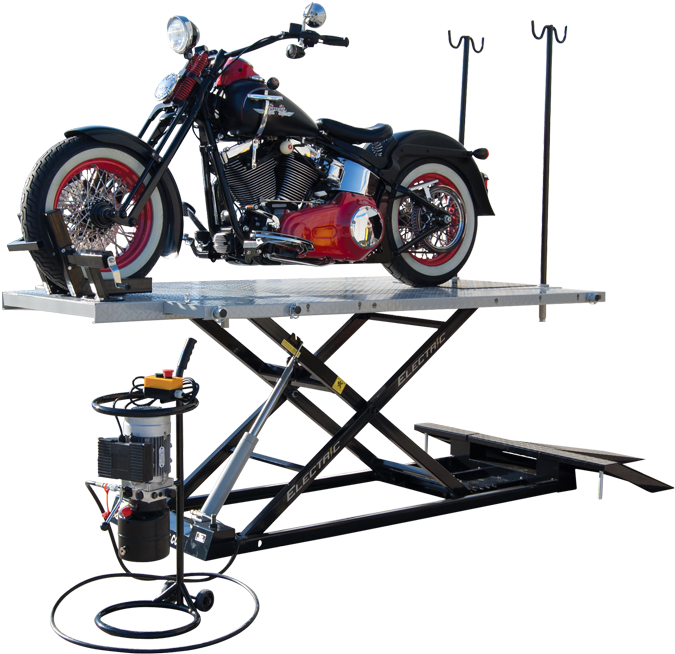 Titan E Work Horse Car Lifts And Auto Shop Equipment - 4 Bar Motorcycle Lift Clipart (1000x665), Png Download