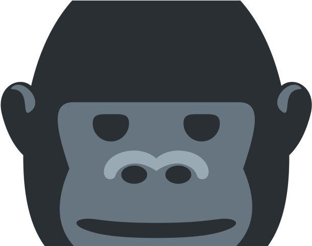 Ferocious Clipart Gorilla Face - Ape Emoji Png Transparent Png (640x480), Png Download