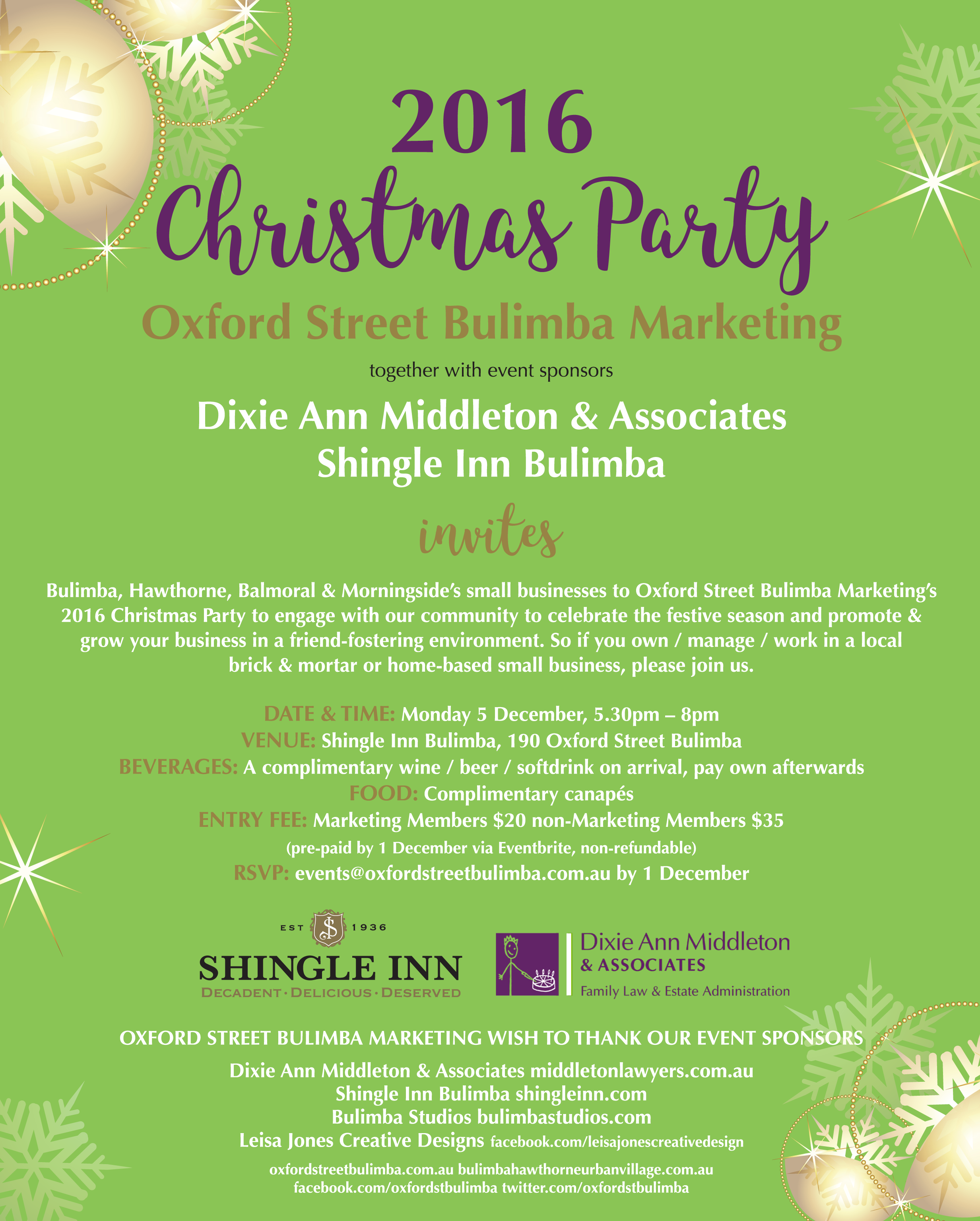 Associates And Shingle Inn Bulimba Invites Bulimba, - Foster Care Christmas Party Invitation Clipart (2465x3070), Png Download