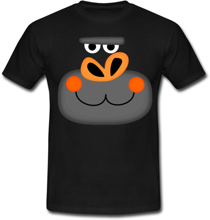 Gorilla Face Mens Tshirt Laughing Lion Design - Marihuana Clipart (800x800), Png Download